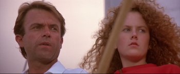 Movie still from “Dead Calm” (1989), directed by Phillip Noyce – A man and a woman looking at each other; Close Up shot, Low angle