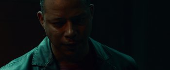 Movie still from “Dead Man Down” (2013), directed by Niels Arden Oplev – A person wearing a jacket; Close Up shot, Low angle