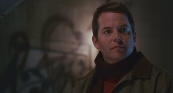 Movie still from “Deck the Halls” (2006), directed by John Whitesell – A person wearing a jacket; Close Up shot, Over the shoulder angle