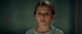 Movie still from “Definitely, Maybe” (2008), directed by Adam Brooks – A young girl is looking into the camera; Close Up shot, High angle