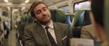 Movie still from “Demolition” (2015), directed by Jean-Marc Vallée – A person wearing a suit and tie; Close Up shot, Over the shoulder angle