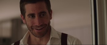 Movie still from “Demolition” (2015), directed by Jean-Marc Vallée – A person wearing a shirt and tie; Close Up shot, Over the shoulder angle