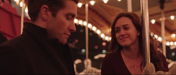 Movie still from “Demolition” (2015), directed by Jean-Marc Vallée – A man and a woman standing next to each other; Close Up shot, Over the shoulder angle