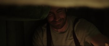 Movie still from “Demolition” (2015), directed by Jean-Marc Vallée – A person with a beard; Close Up shot, Overhead angle