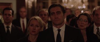 Movie still from “Demolition” (2015), directed by Jean-Marc Vallée – A man and a woman in a suit and tie; Close Up shot, Low angle