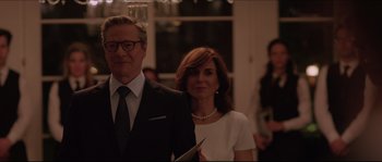 Movie still from “Demolition” (2015), directed by Jean-Marc Vallée – A man and a woman standing next to each other; Medium shot, Over the shoulder angle