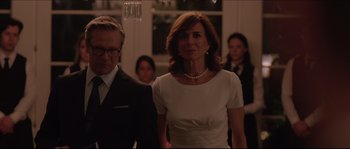 Movie still from “Demolition” (2015), directed by Jean-Marc Vallée – A man and a woman standing next to each other in a room; Close Up shot, Over the shoulder angle