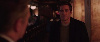 Movie still from “Demolition” (2015), directed by Jean-Marc Vallée – A person wearing a jacket; Medium shot, Over the shoulder angle