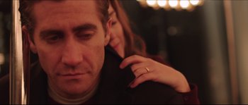 Movie still from “Demolition” (2015), directed by Jean-Marc Vallée – A man and a woman's face; Close Up shot, Over the shoulder angle