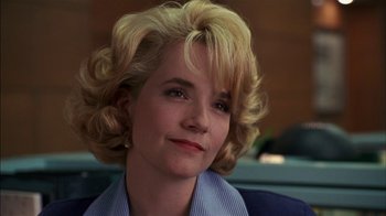 Movie still from “Dennis the Menace” (1993), directed by Nick Castle – A person with blonde hair; Close Up shot, Low angle