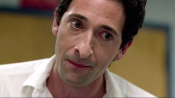 Movie still from “Detachment” (2011), directed by Tony Kaye – A person wearing a white shirt; Close Up shot, High angle