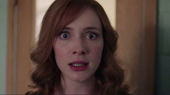 Movie still from “Detachment” (2011), directed by Tony Kaye – A person with red hair; Close Up shot, Over the shoulder angle