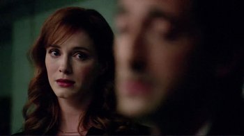 Movie still from “Detachment” (2011), directed by Tony Kaye – A person looking at the camera; Close Up shot, Over the shoulder angle