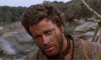 Movie still from “Django” (1966), directed by Sergio Corbucci – A person with a beard; Close Up shot, Low angle