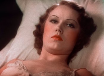 Movie still from “Doctor X” (1932), directed by Michael Curtiz – A person laying in a bed; Close Up shot, High angle