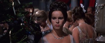 Movie still from “Doctor Zhivago” (1965), directed by David Lean – A person wearing a dress; Close Up shot, Over the shoulder angle