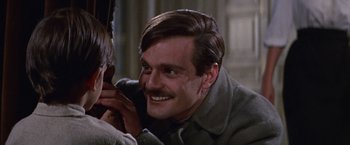 Movie still from “Doctor Zhivago” (1965), directed by David Lean – A person with a mustache; Close Up shot, Over the shoulder angle