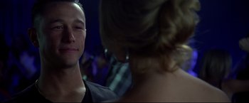 Movie still from “Don Jon” (2013), directed by Joseph Gordon-Levitt – A man and a woman talking to each other; Close Up shot, Over the shoulder angle