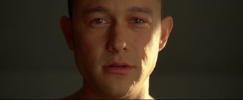 Movie still from “Don Jon” (2013), directed by Joseph Gordon-Levitt – A man's face in the sunlight; Extreme Close Up shot, Over the shoulder angle