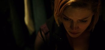 Movie still from “Don't Breathe” (2016), directed by Fede Alvarez – A person looking down at the ground; Close Up shot, Low angle