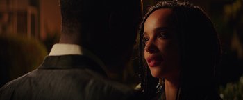 Movie still from “Dope” (2015), directed by Rick Famuyiwa – A man and a woman looking into each others eyes; Close Up shot, Over the shoulder angle