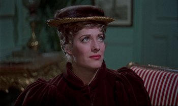 Movie still from “Horror of Dracula” (1958), directed by Terence Fisher – A person wearing a hat; Close Up shot, Over the shoulder angle