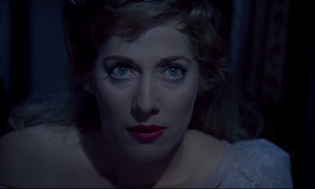 Movie still from “Horror of Dracula” (1958), directed by Terence Fisher – A person with blue eyes; Close Up shot, Overhead angle