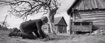 Movie still from “The Painted Bird” (2019), directed by Václav Marhoul – Wide shot, Low angle