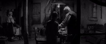 Movie still from “The Painted Bird” (2019), directed by Václav Marhoul – Medium shot, Over the shoulder angle