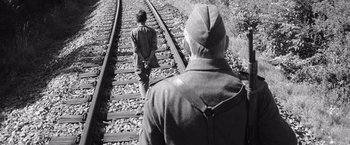 Movie still from “The Painted Bird” (2019), directed by Václav Marhoul – Medium shot, Low angle