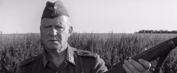 Movie still from “The Painted Bird” (2019), directed by Václav Marhoul – Close Up shot, Low angle