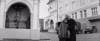 Movie still from “The Painted Bird” (2019), directed by Václav Marhoul – Medium shot, Low angle