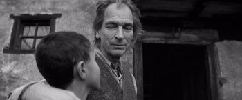 Movie still from “The Painted Bird” (2019), directed by Václav Marhoul – Close Up shot, Over the shoulder angle