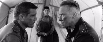 Movie still from “The Painted Bird” (2019), directed by Václav Marhoul – Close Up shot, Over the shoulder angle