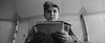 Movie still from “The Painted Bird” (2019), directed by Václav Marhoul – Close Up shot, Low angle