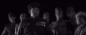 Movie still from “The Painted Bird” (2019), directed by Václav Marhoul – Medium shot, Low angle