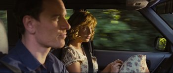 Movie still from “Eden Lake” (2008), directed by James Watkins – A man and a woman sitting in a car; Close Up shot, Over the shoulder angle