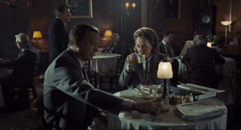 Movie still from “The Post” (2017), directed by Steven Spielberg – Medium shot, Low angle