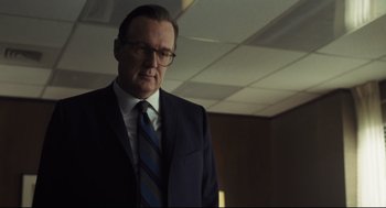 Movie still from “The Post” (2017), directed by Steven Spielberg – Medium shot, Low angle