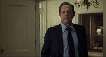 Movie still from “The Post” (2017), directed by Steven Spielberg – Medium shot, Low angle