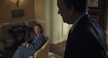 Movie still from “The Post” (2017), directed by Steven Spielberg – Medium shot, Over the shoulder angle