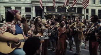 Movie still from “The Post” (2017), directed by Steven Spielberg – Wide shot, High angle
