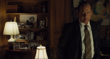 Movie still from “The Post” (2017), directed by Steven Spielberg – Medium shot, Over the shoulder angle