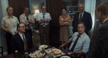 Movie still from “The Post” (2017), directed by Steven Spielberg – Medium shot, High angle