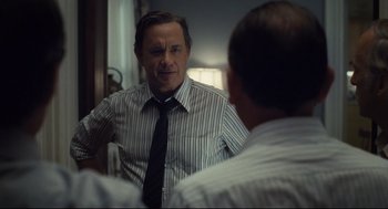 Movie still from “The Post” (2017), directed by Steven Spielberg – Medium shot, Over the shoulder angle