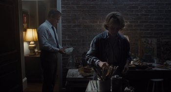 Movie still from “The Post” (2017), directed by Steven Spielberg – Medium shot, Over the shoulder angle