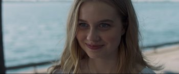 Movie still from “Every Day” (2018), directed by Michael Sucsy – A person with long blonde hair; Close Up shot, Over the shoulder angle