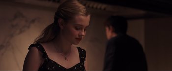 Movie still from “Every Day” (2018), directed by Michael Sucsy – A young woman wearing a black and white polka dot dress; Close Up shot, Over the shoulder angle