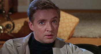 Movie still from “Fahrenheit 451” (1966), directed by François Truffaut – A person wearing a jacket; Close Up shot, Low angle