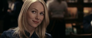 Movie still from “Fair Game” (2010), directed by Doug Liman – A person with blond hair; Close Up shot, Over the shoulder angle